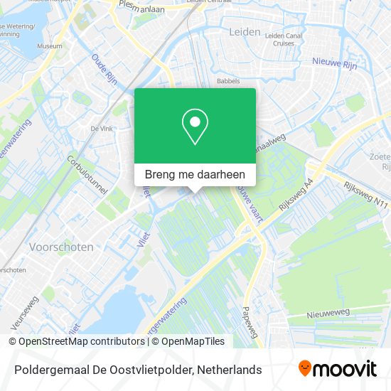 Poldergemaal De Oostvlietpolder kaart