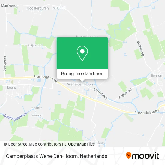 Camperplaats Wehe-Den-Hoorn kaart