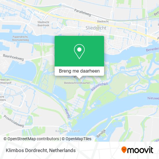 Klimbos Dordrecht kaart