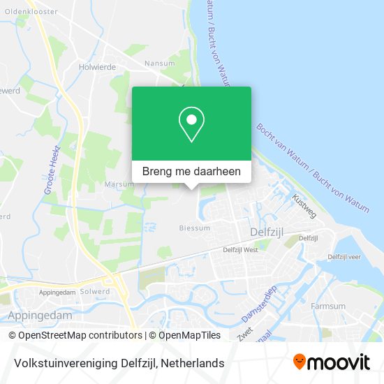 Volkstuinvereniging Delfzijl kaart