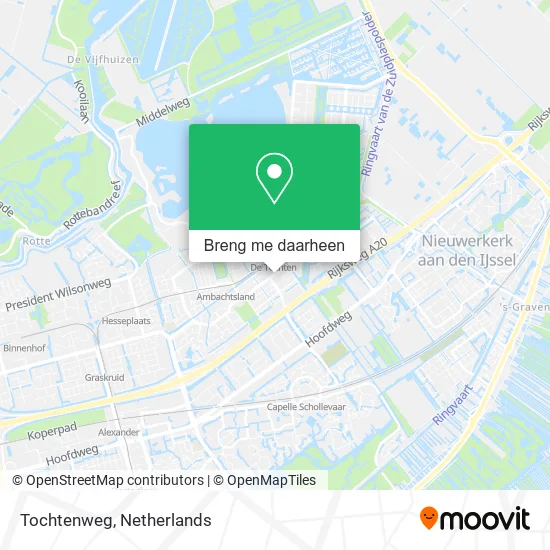 Tochtenweg kaart