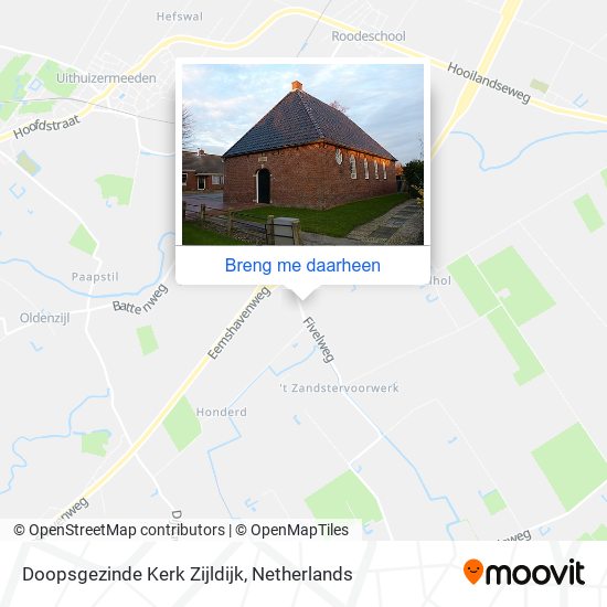 Doopsgezinde Kerk Zijldijk kaart