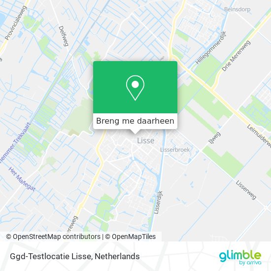 Ggd-Testlocatie Lisse kaart