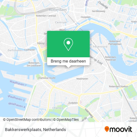 Bakkerswerkplaats kaart
