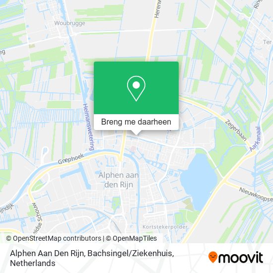 Alphen Aan Den Rijn, Bachsingel / Ziekenhuis kaart