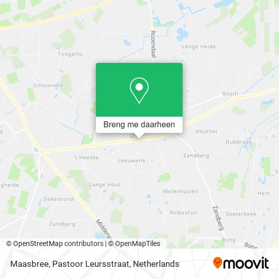 Maasbree, Pastoor Leursstraat kaart