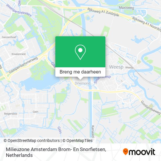 Milieuzone Amsterdam Brom- En Snorfietsen kaart