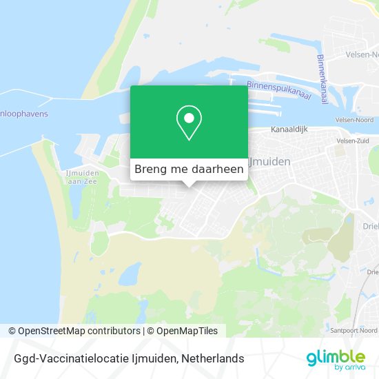 Ggd-Vaccinatielocatie Ijmuiden kaart