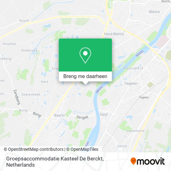 Groepsaccommodatie Kasteel De Berckt kaart