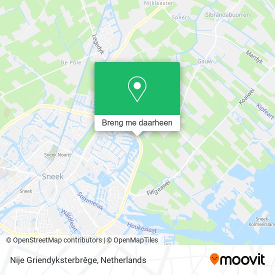 Nije Griendyksterbrêge kaart