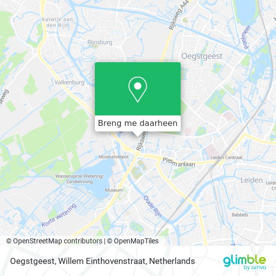Oegstgeest, Willem Einthovenstraat kaart