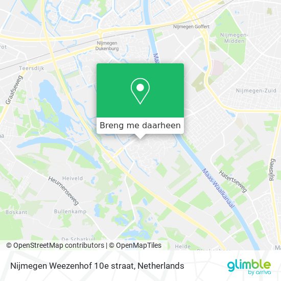 Nijmegen Weezenhof 10e straat kaart