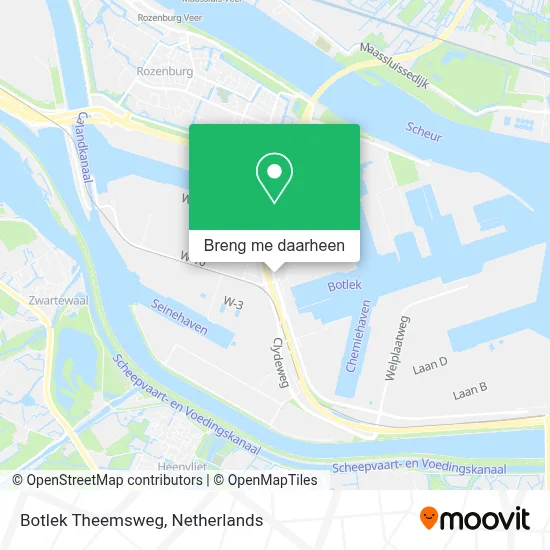 Botlek Theemsweg kaart