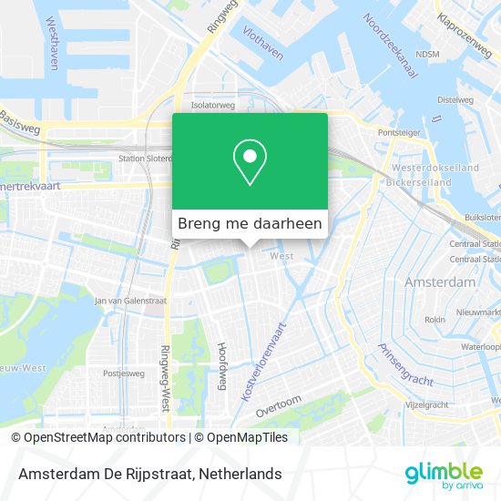 Amsterdam De Rijpstraat kaart