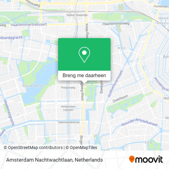 Amsterdam Nachtwachtlaan kaart