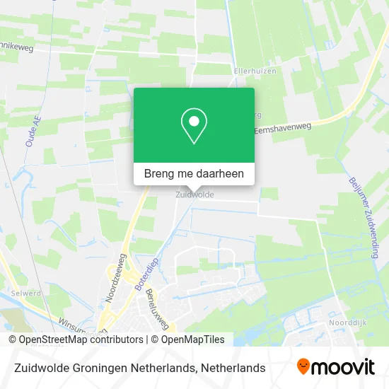 Zuidwolde Groningen Netherlands kaart