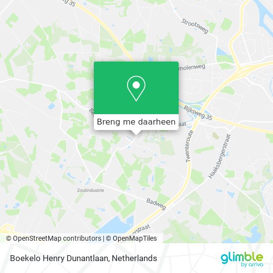 Boekelo Henry Dunantlaan kaart