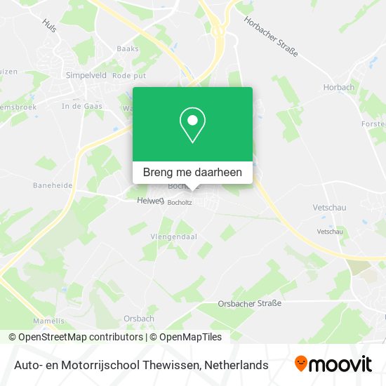 Auto- en Motorrijschool Thewissen kaart