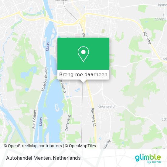 Autohandel Menten kaart