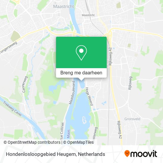 Hondenlosloopgebied Heugem kaart