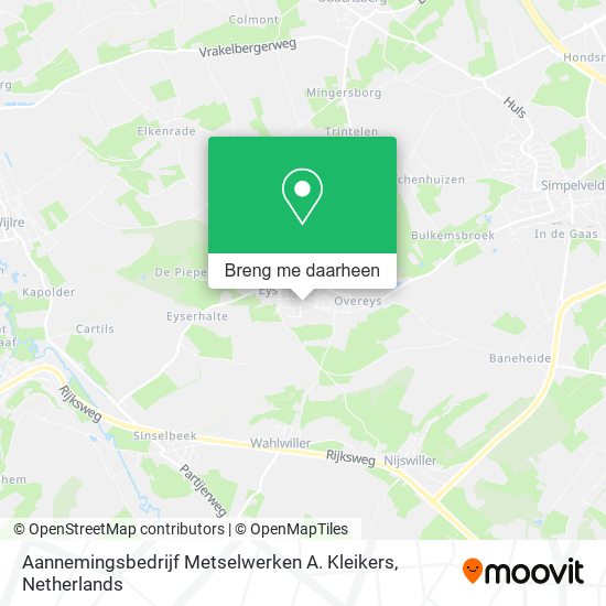 Aannemingsbedrijf Metselwerken A. Kleikers kaart