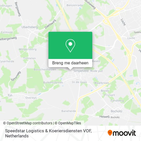 Speedstar Logistics & Koeriersdiensten VOF kaart