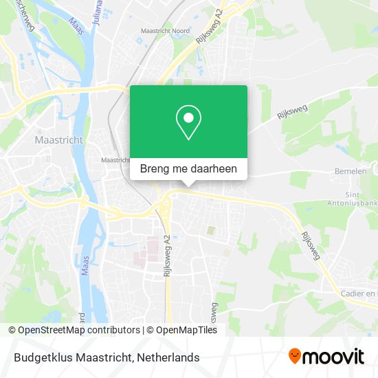 Budgetklus Maastricht kaart