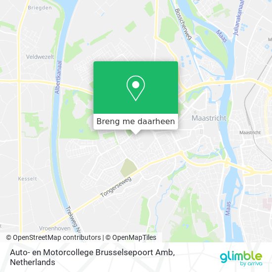 Auto- en Motorcollege Brusselsepoort Amb kaart