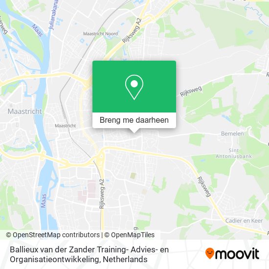 Ballieux van der Zander Training- Advies- en Organisatieontwikkeling kaart