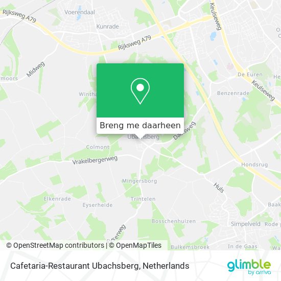 Cafetaria-Restaurant Ubachsberg kaart