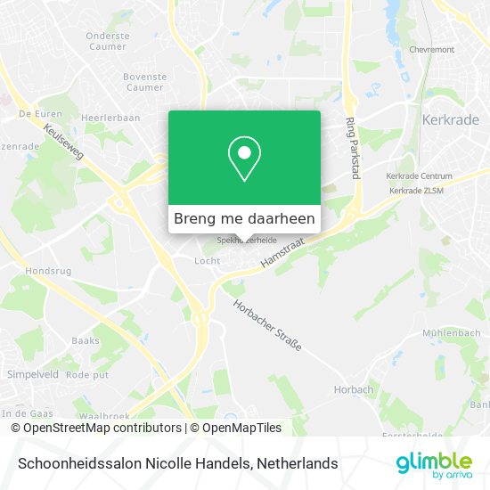 Schoonheidssalon Nicolle Handels kaart