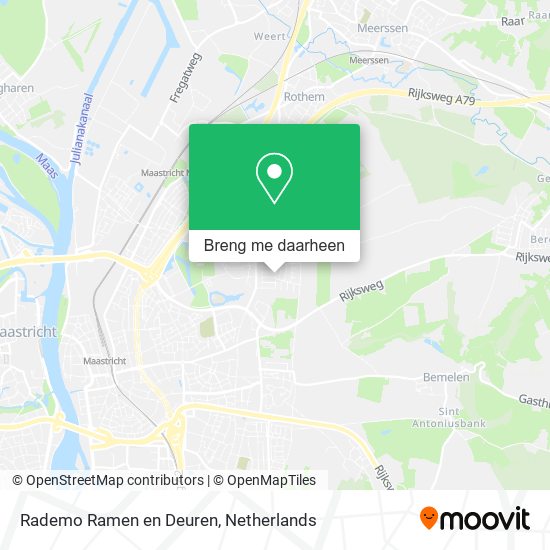 Rademo Ramen en Deuren kaart