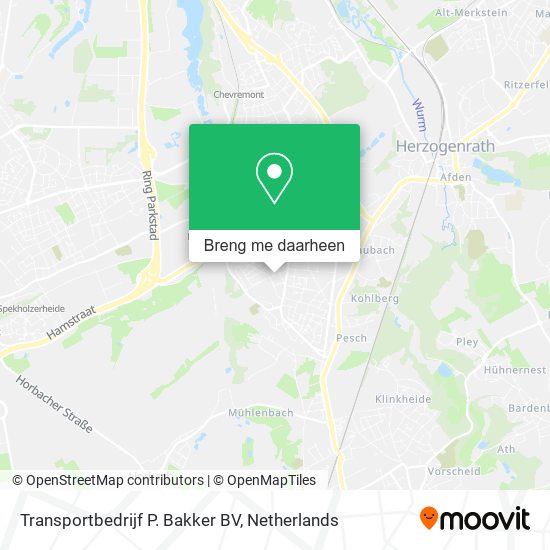 Transportbedrijf P. Bakker BV kaart