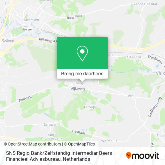 SNS Regio Bank / Zelfstandig Intermediar Beers Financieel Adviesbureau kaart
