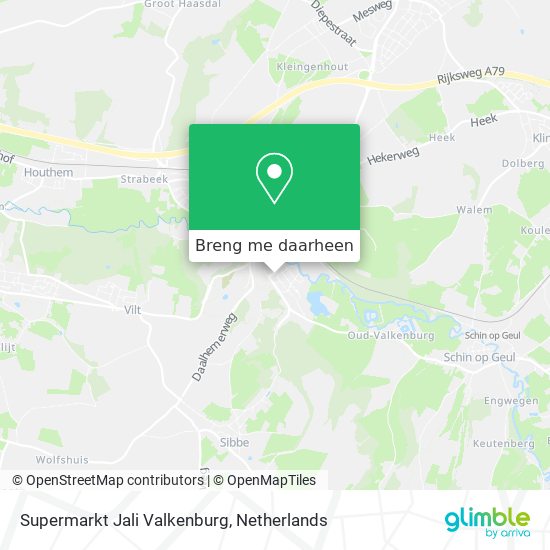 Supermarkt Jali Valkenburg kaart