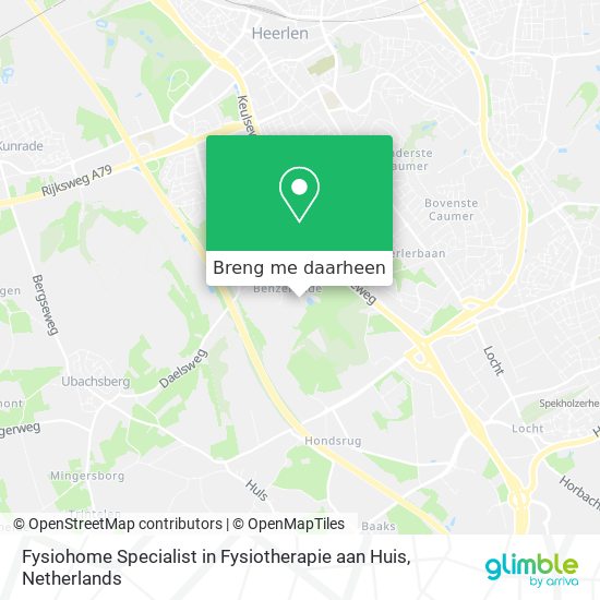 Fysiohome Specialist in Fysiotherapie aan Huis kaart