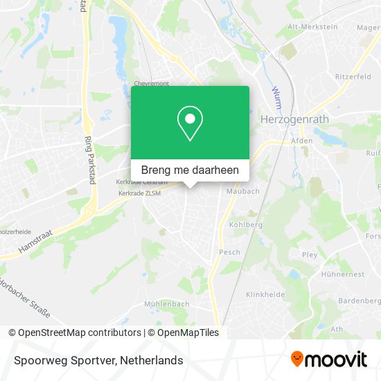 Spoorweg Sportver kaart