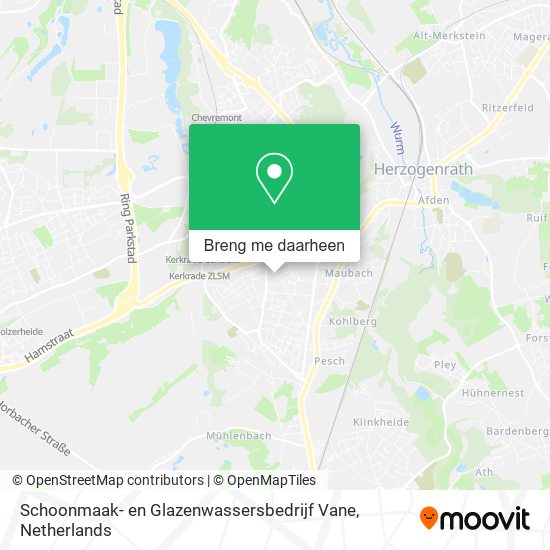 Schoonmaak- en Glazenwassersbedrijf Vane kaart