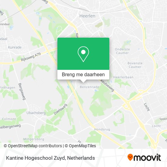 Kantine Hogeschool Zuyd kaart
