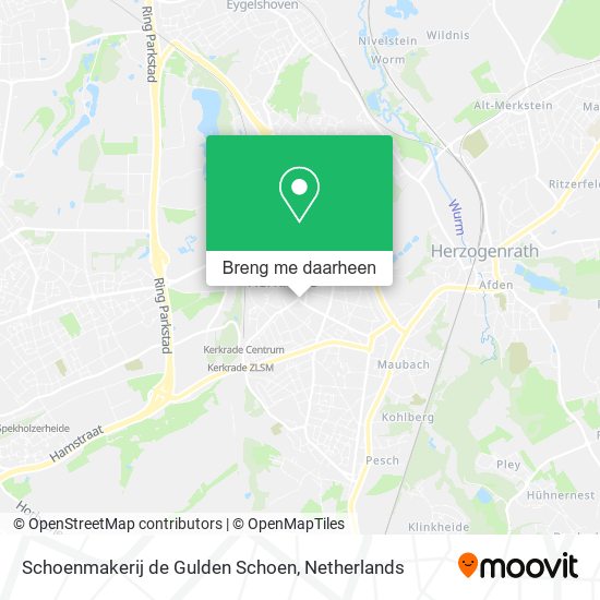 Schoenmakerij de Gulden Schoen kaart