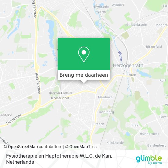 Fysiotherapie en Haptotherapie W.L.C. de Kan kaart