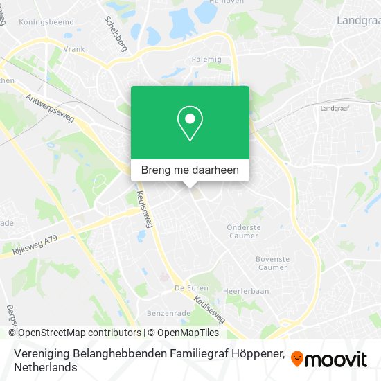 Vereniging Belanghebbenden Familiegraf Höppener kaart