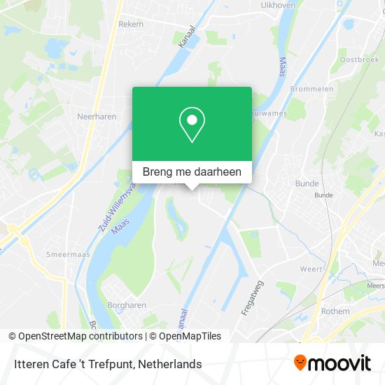 Itteren Cafe 't Trefpunt kaart