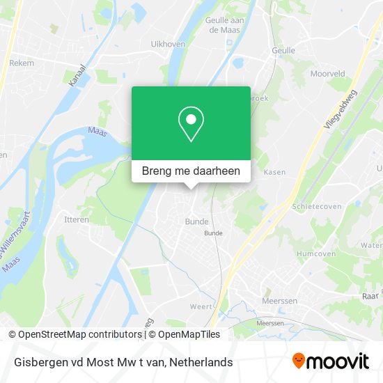 Gisbergen vd Most Mw t van kaart