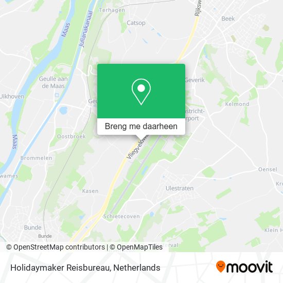 Holidaymaker Reisbureau kaart