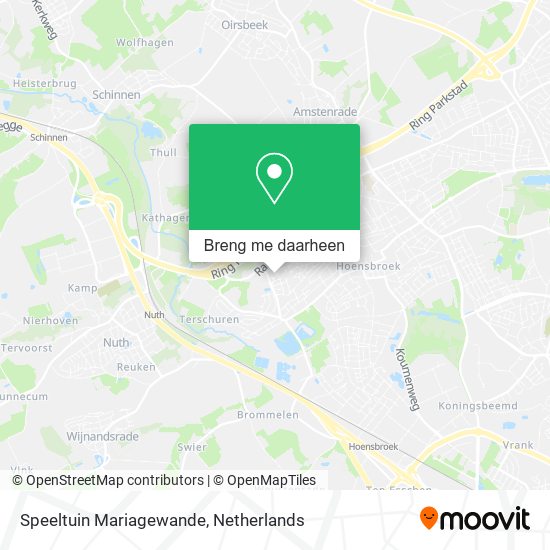 Speeltuin Mariagewande kaart
