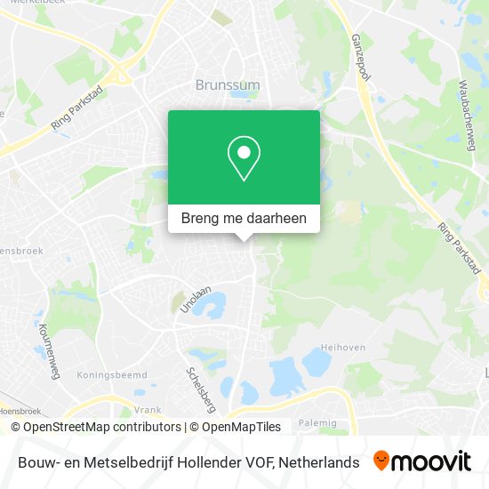 Bouw- en Metselbedrijf Hollender VOF kaart