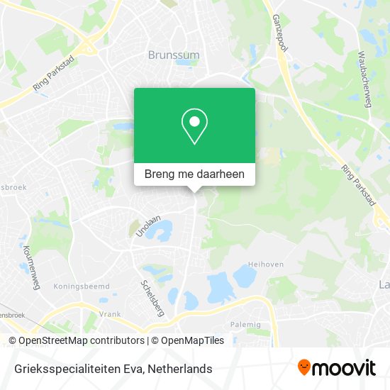 Grieksspecialiteiten Eva kaart