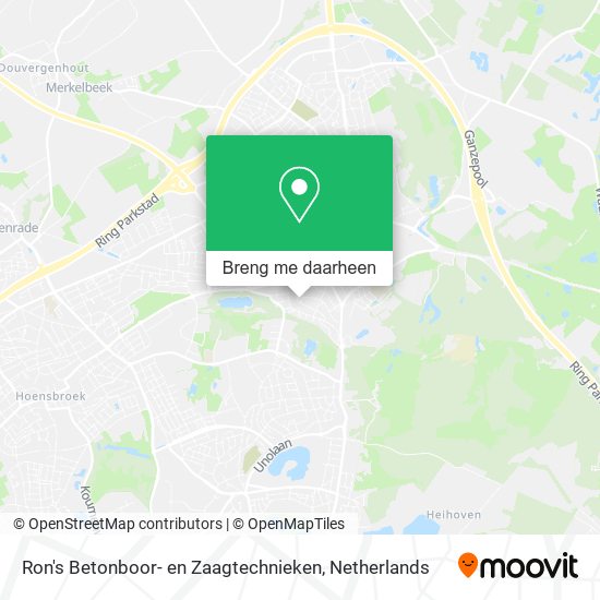 Ron's Betonboor- en Zaagtechnieken kaart