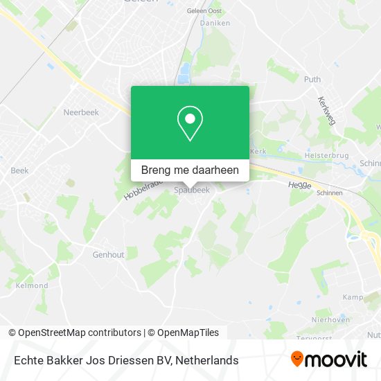 Echte Bakker Jos Driessen BV kaart